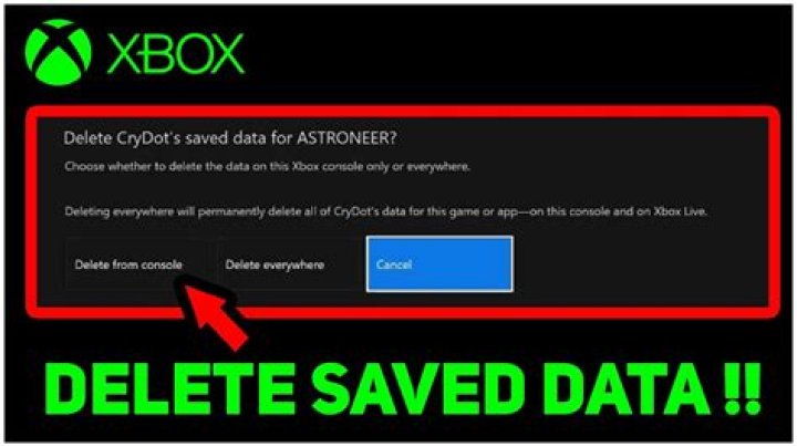 How do you delete synced data on Xbox one?