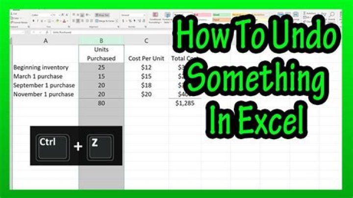 How do you deselect something in Excel?