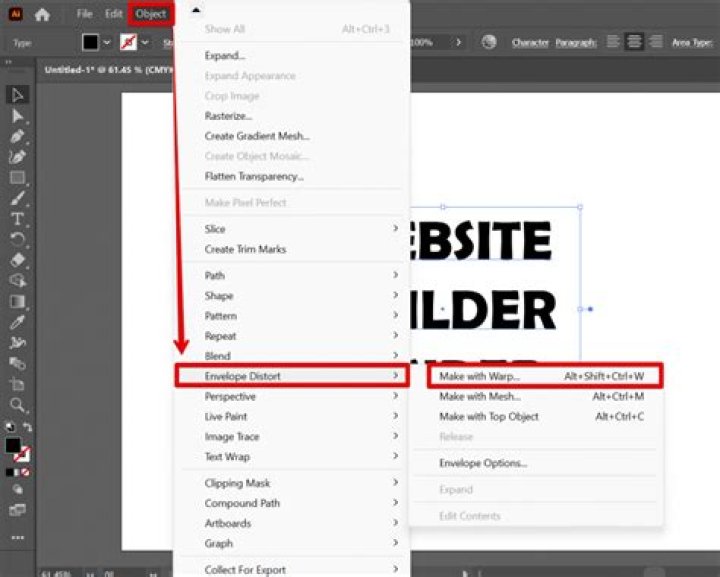 How do you distort text?