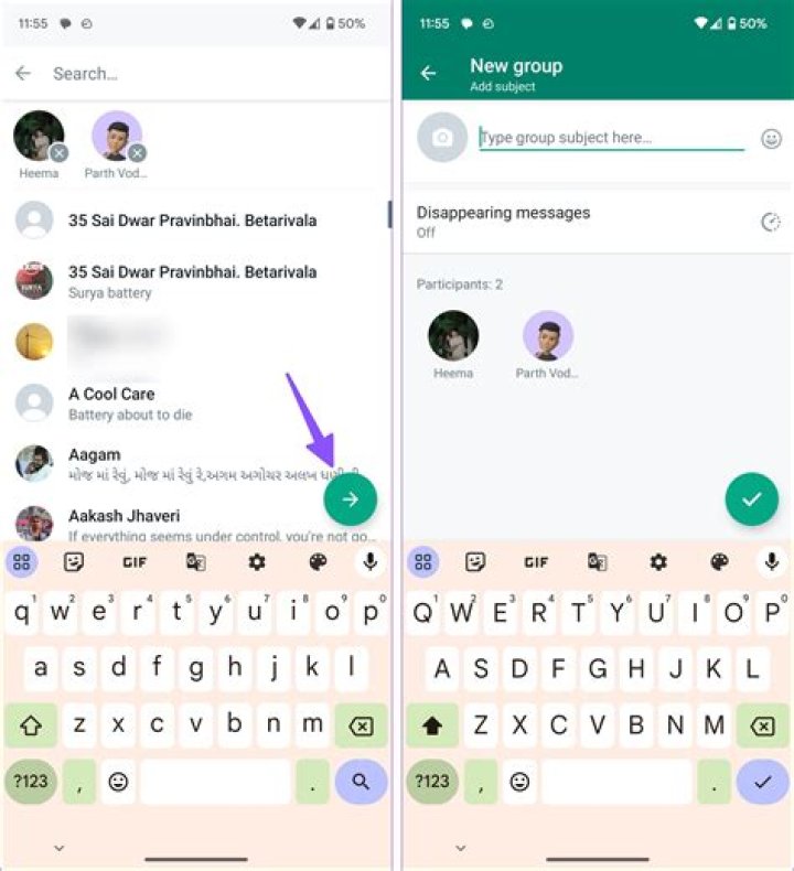 How do you do a group text on Android?