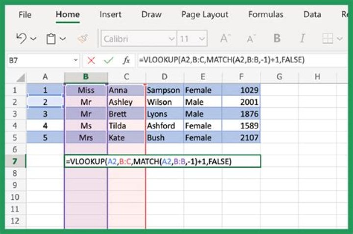 How do you do a Vlookup match?