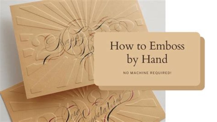 How do you emboss print?