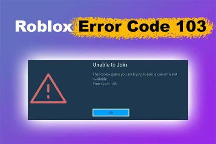 How do you fix error 103 on Roblox?