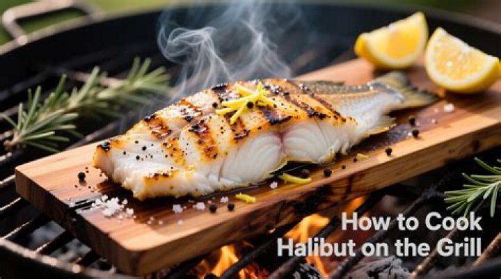 How do you grill halibut without it sticking?