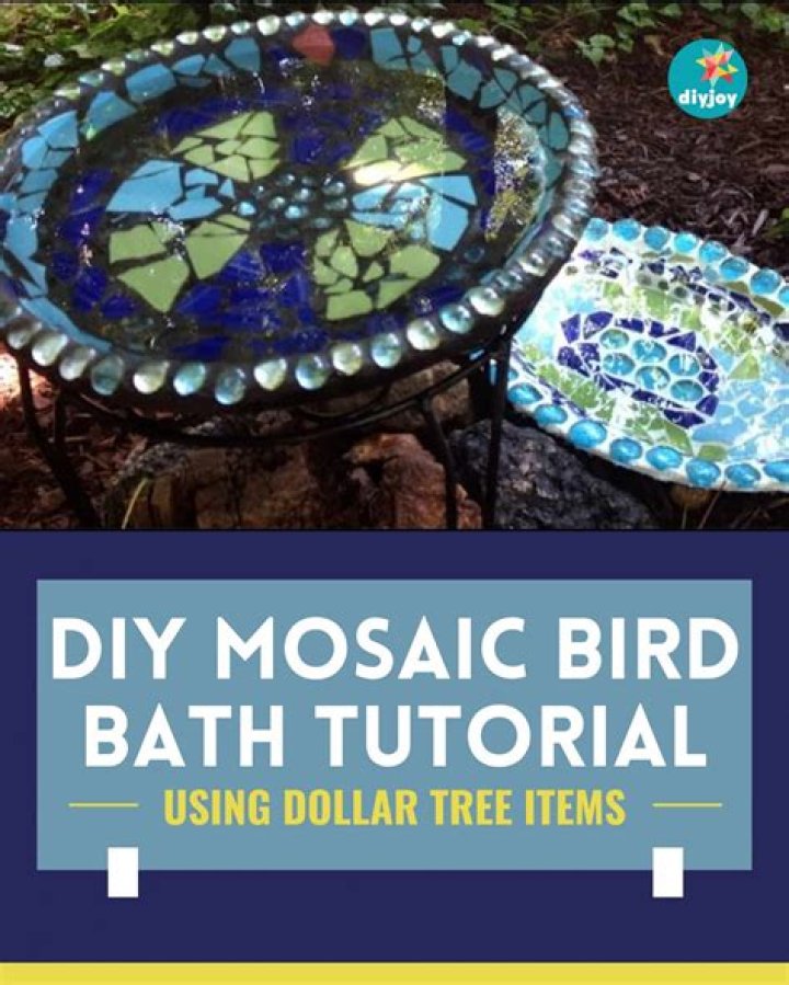 How do you make a mosaic bird bath?
