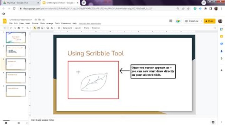 How do you scribble on Google Slides?