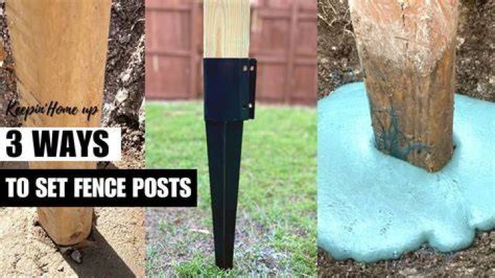 How do you secure a fence to the ground?