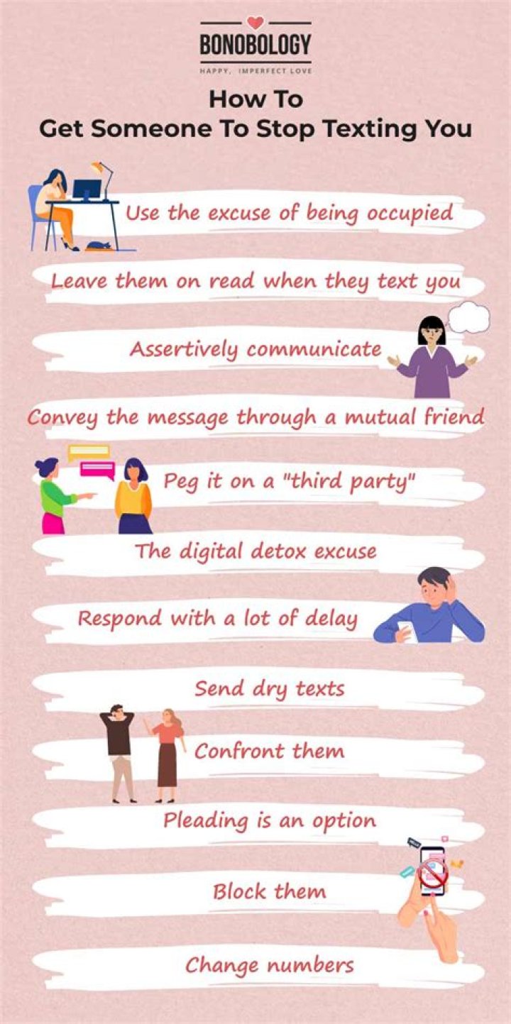 How do you stop texting someone who ignores you?