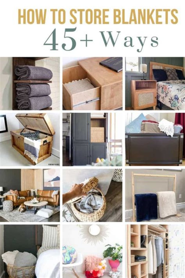 How do you store a blanket without linen closet?