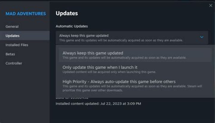 How do you update games on Gameloop?
