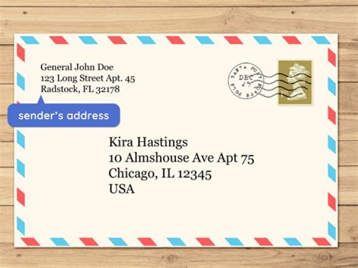 How do you write an American address on a letter?