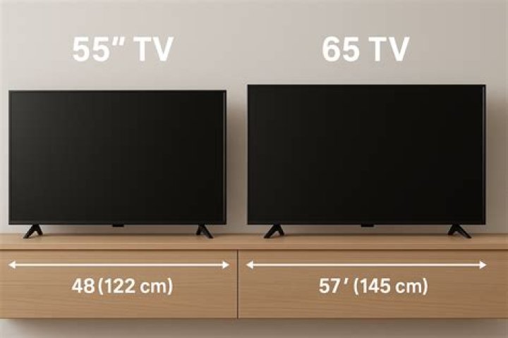 How far apart are the legs on a 58 inch Samsung TV?