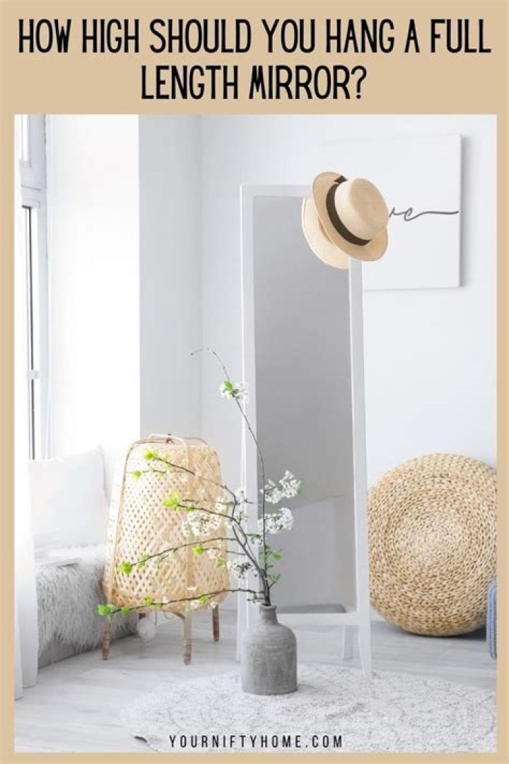 How far from the ceiling should you hang a mirror?