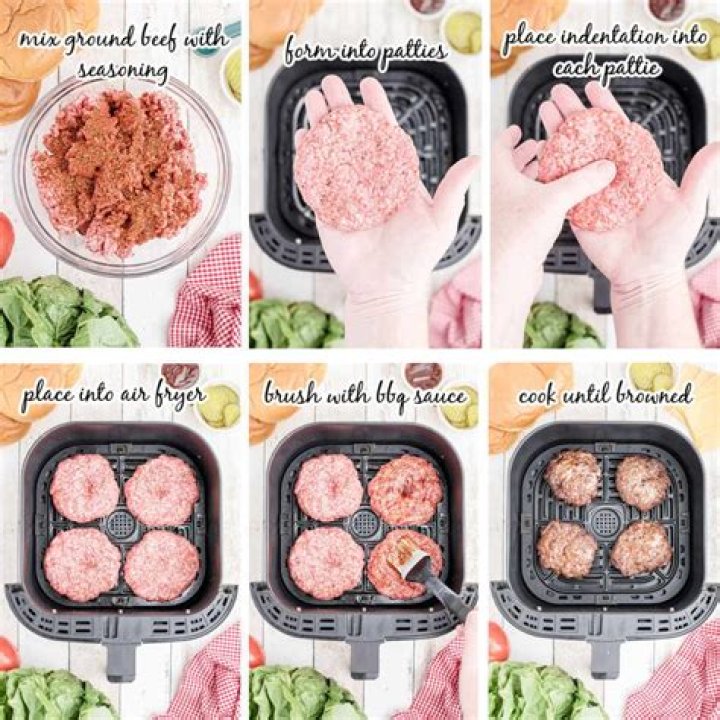 How long does it take to cook a hamburger patty in an air fryer?