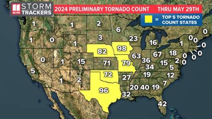 How many tornadoes Does Ohio have in 2018?