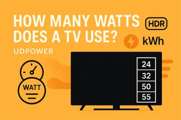 How many watts per hour does a TV use?