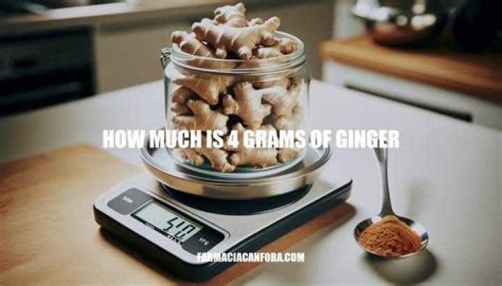 How much does 1 cm of ginger weigh?