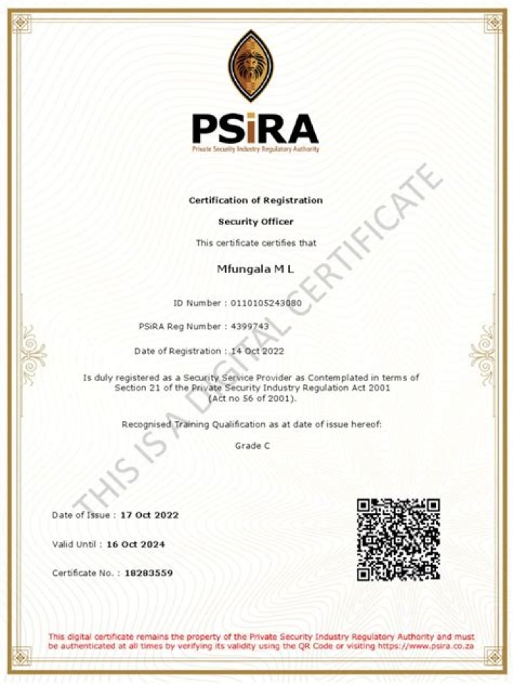 How much does Psira registration cost?