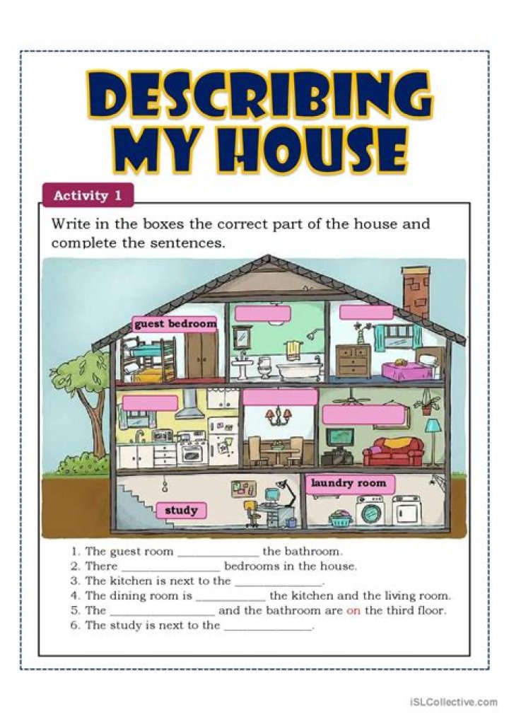 How to describe my house in english?