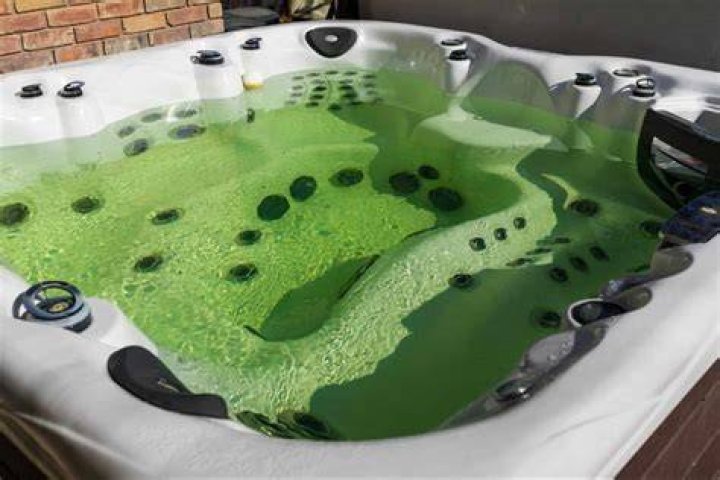 Is green hot tub water safe?