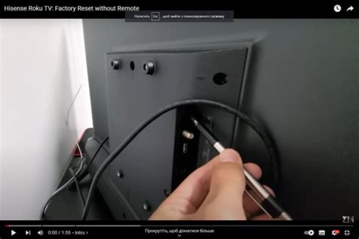 Is there a reset button on Sanyo TVS?
