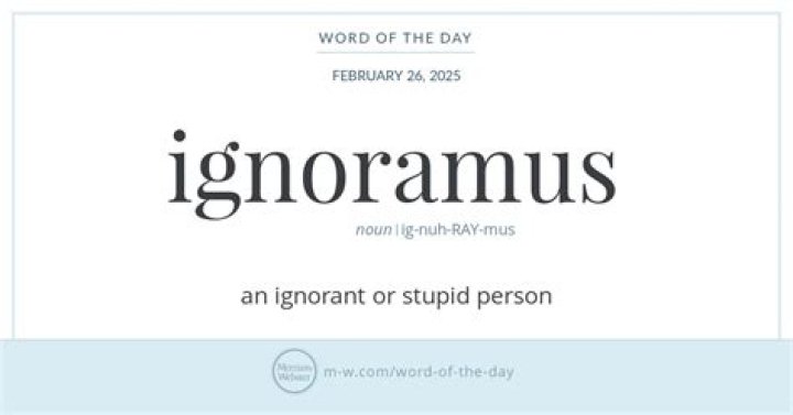 Is there such a word as ignoramus?