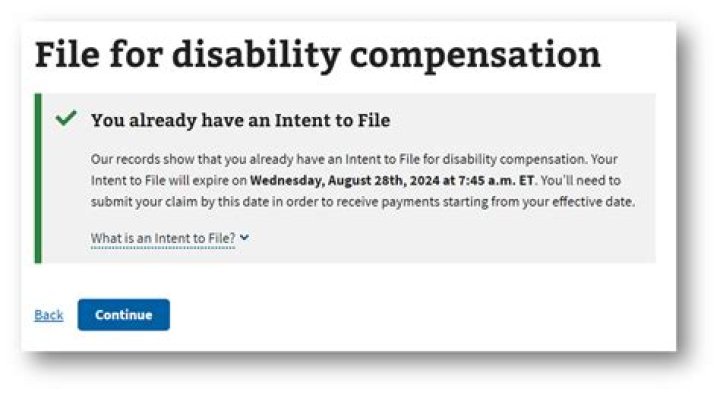 Is Va back pay from intent to file?
