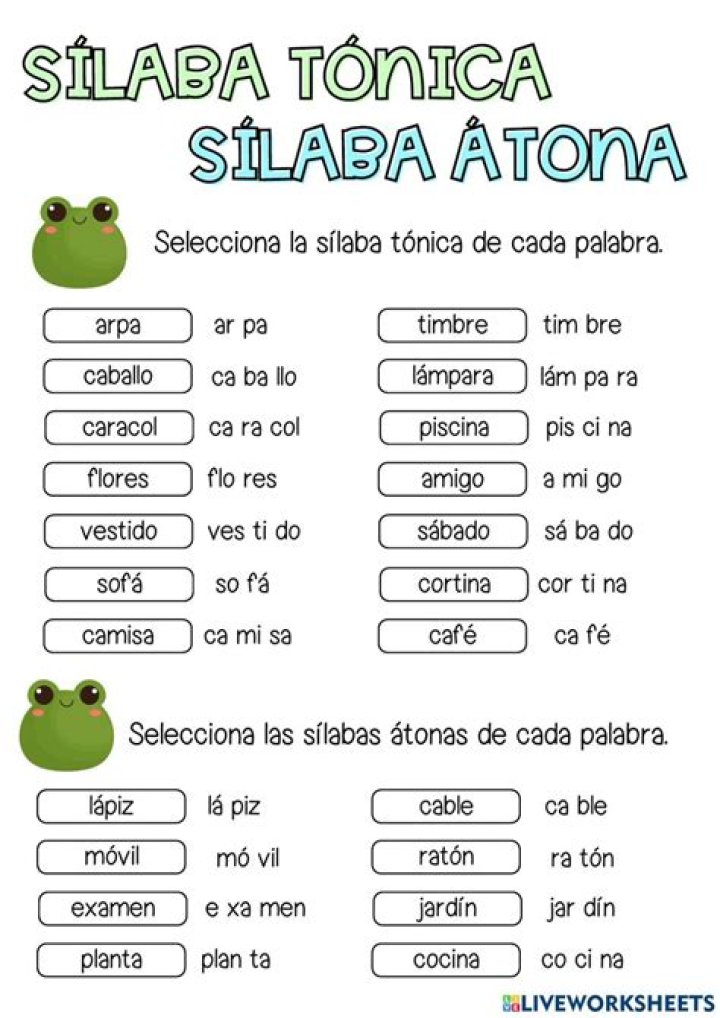 ¿Qué diferencia hay entre la sílaba tónica y la átona?