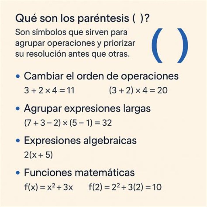 ¿Qué es un parentesis y ejemplos?