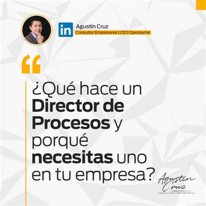 ¿Qué hace un director de procesos?