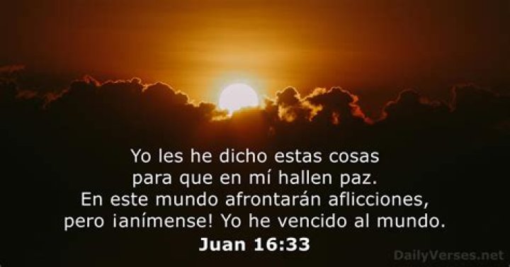 ¿Qué nos dice Juan 16 33?