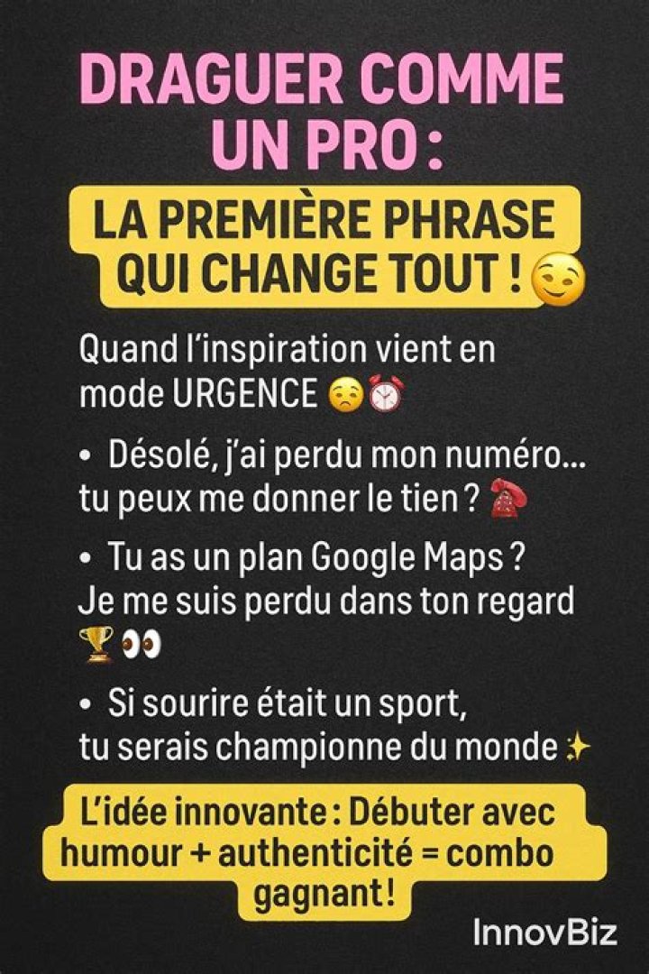 Quelle phrase pour draguer un mec ?