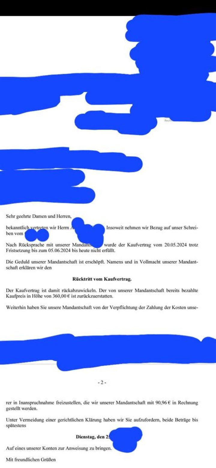 Was bedeutet das Schreiben?