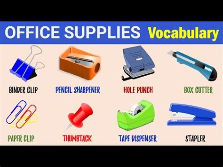 What's another word for office supplies?
