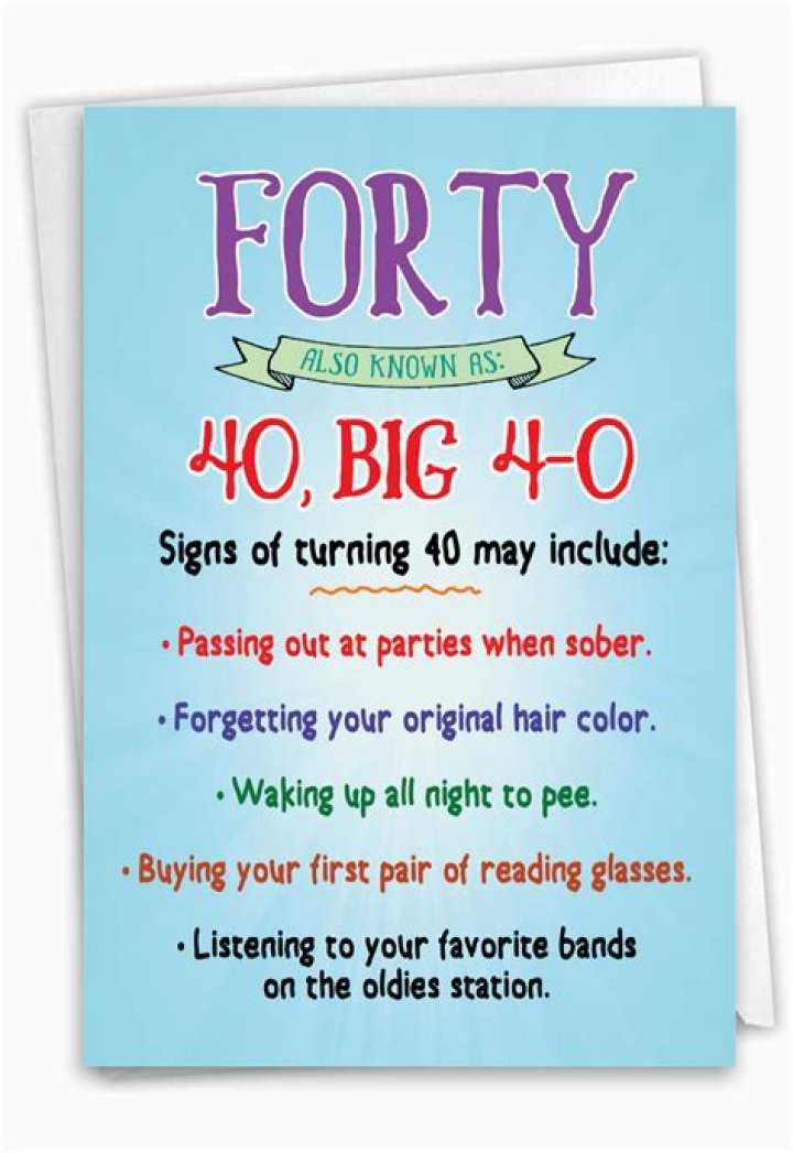 What's the best thing about turning 40?