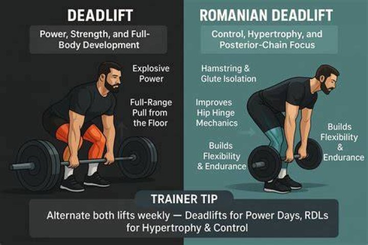 What's the difference between Romanian deadlift and deadlift?