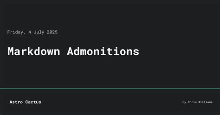 What are admonitions?