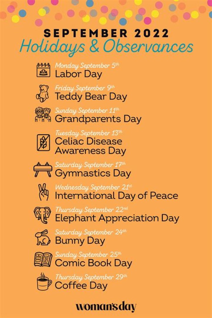 What are some special holidays?