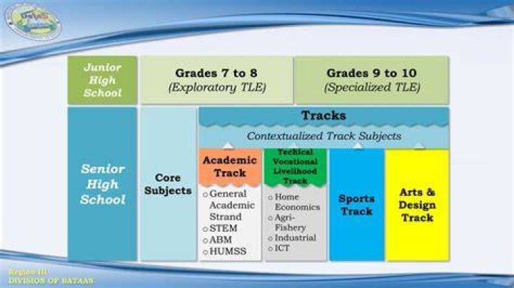 What are the different tracks in senior high school?