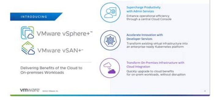 What are two benefits of VMware vSAN?