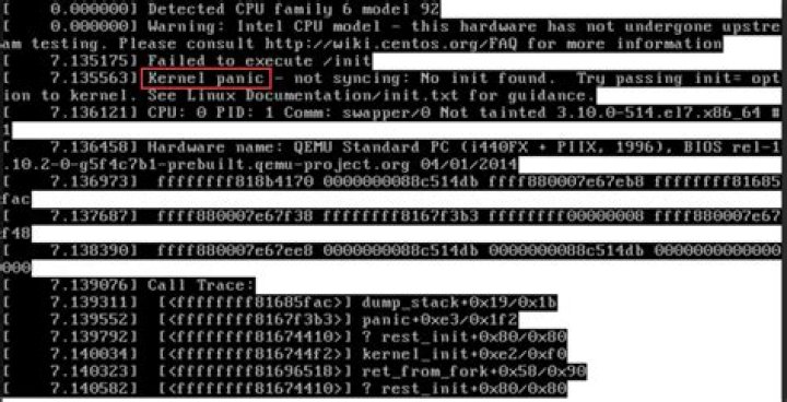 What causes kernel error?