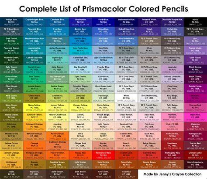 What colors are in the prismacolor 12 set?