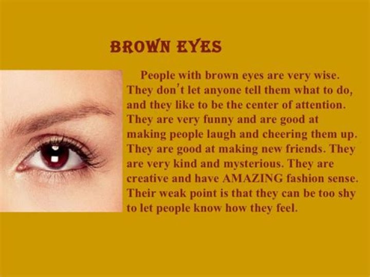 What do brown eyes symbolize?
