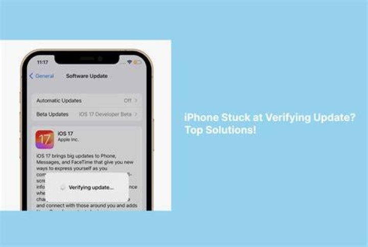 What do I do if my iPhone is stuck on verifying update?