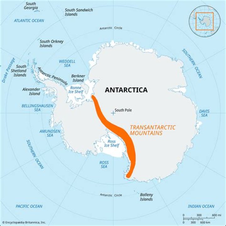 What do the Transantarctic Mountains do?