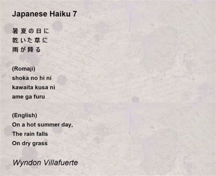 What do you call a Japanese poem?