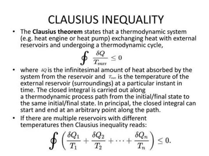 What do you mean by Clausius inequality?