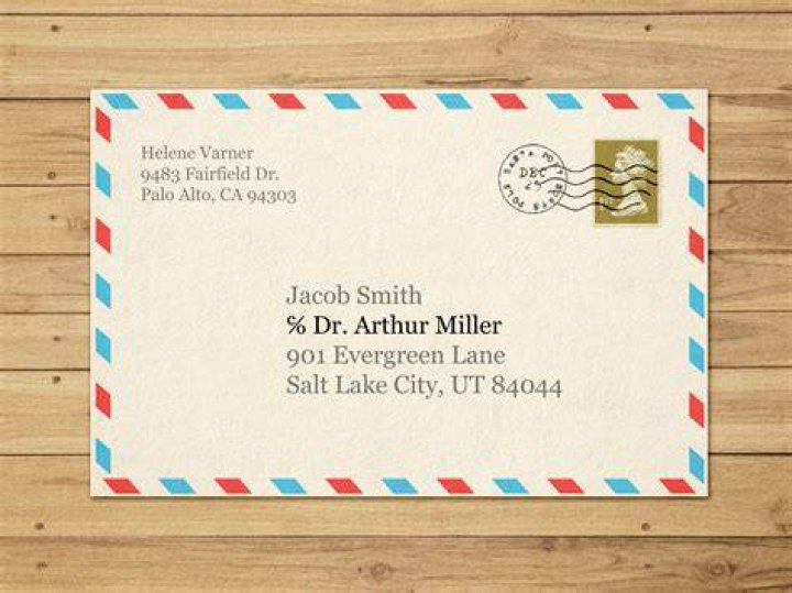 What do you write on an envelope to someone?