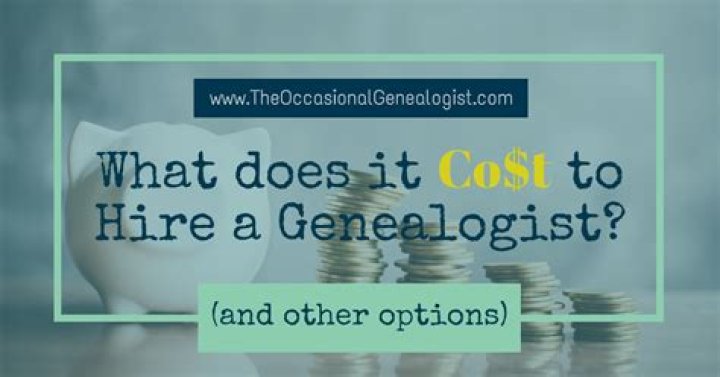 What does a genealogist cost?
