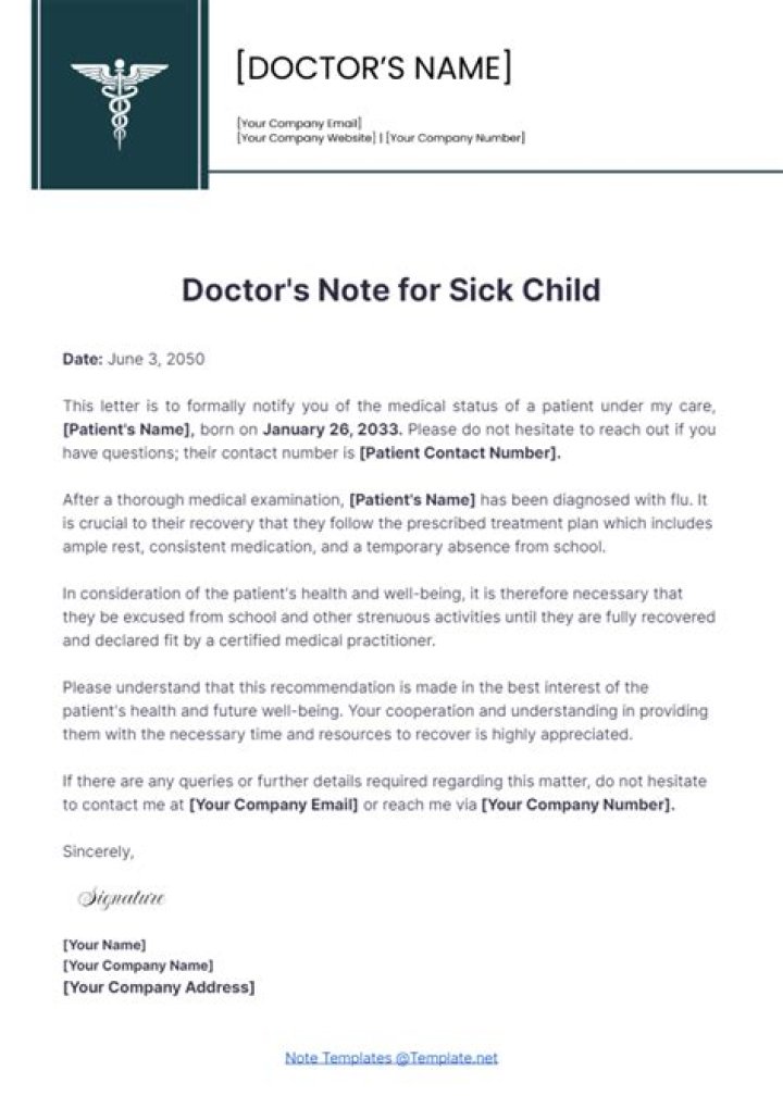What does Nos stand for on a sick note?